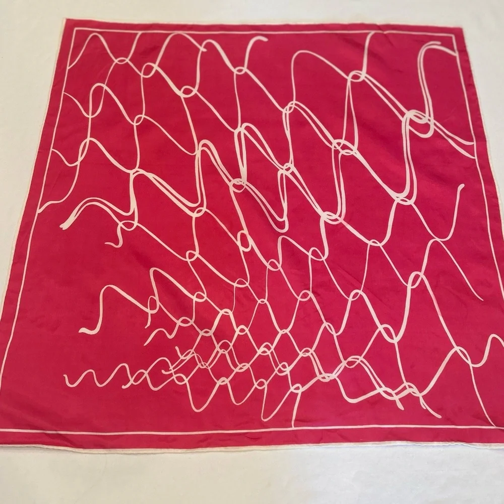CVintage Pink Scribble Scarf